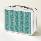 Raindrops auf grünem Metall Brotdose (Rückseite)