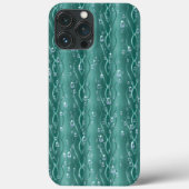 Raindrops auf grünem Metall Case-Mate iPhone Hülle (Rückseite)