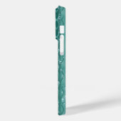 Raindrops auf grünem Metall Case-Mate iPhone Hülle (Rückseite / Links)