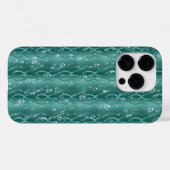 Raindrops auf grünem Metall Case-Mate iPhone Hülle (Rückseite (Horizontal))
