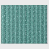 Raindrops auf grünem Metall Geschenkpapier (Flach)