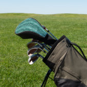 Raindrops auf grünem Metall Golf Headcover (In SItu)
