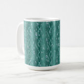 Raindrops auf grünem Metall Kaffeetasse (Vorderseite Links)
