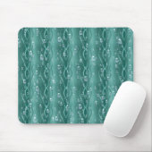Raindrops auf grünem Metall Mousepad (Mit Mouse)