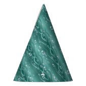 Raindrops auf grünem Metall Partyhütchen (Links)