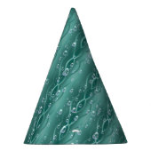 Raindrops auf grünem Metall Partyhütchen (Rechts)