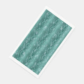 Raindrops auf grünem Metall Serviette (Ecke)