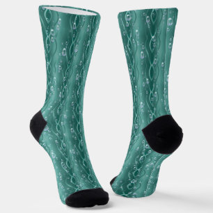 Raindrops auf grünem Metall Socken