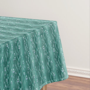 Raindrops auf grünem Metall Tischdecke