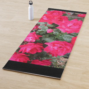 RAINDROPS auf ROTE ROSEN YOGA MAT Yogamatte