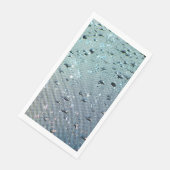 Raindrops auf Screen Aqua Blue Serviette (Ecke)