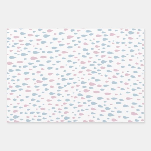 Raindrops Baby Shower Gift Geschenkpapier Set (Vorderseite 3)