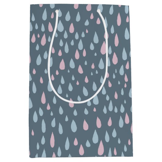 Raindrops Baby Shower Gift Mittlere Geschenktüte (Vorderseite)