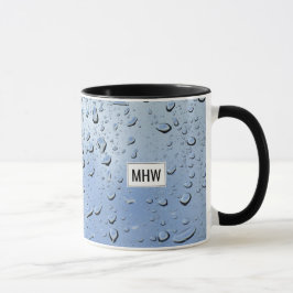 "Raindrops" benutzerdefinierte Monogramm-Tasse Tasse