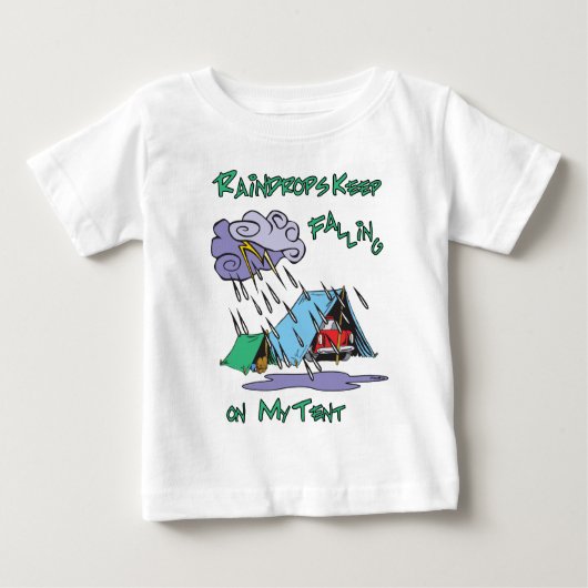 Raindrops-Camping Baby T-shirt (Vorderseite)