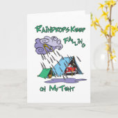 Raindrops-Camping Karte (Gelbe Blume)