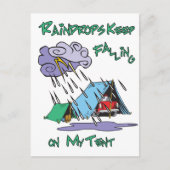 Raindrops-Camping Postkarte (Vorderseite)