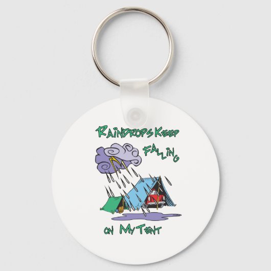 Raindrops-Camping Schlüsselanhänger (Vorderseite)