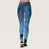 Raindrops Closeup, Spacey Blues 2 Leggings (Rückseite)