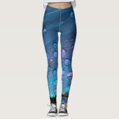 Raindrops Closeup, Spacey Blues 2 Leggings (Vorderseite)