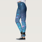 Raindrops Closeup, Spacey Blues 2 Leggings (Links)