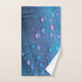 Raindrops Closeup, Spacey Blues Badhandtuch Set (Handtuch)