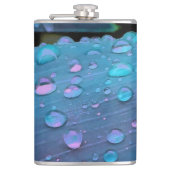 Raindrops Closeup, Spacey Blues Flachmann (Vorderseite)