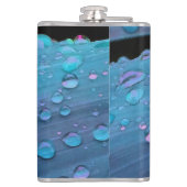 Raindrops Closeup, Spacey Blues Flachmann (Rückseite)