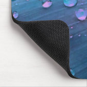 Raindrops Closeup, Spacey Blues Mousepad (Ecke)