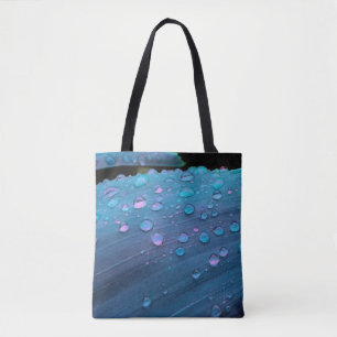 Raindrops Closeup, Spacey Blues Tasche