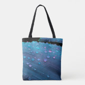 Raindrops Closeup, Spacey Blues Tasche (Rückseite)