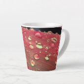 Raindrops Closeup, Spacey Cherry Red Milchtasse (Rechte Ecke)