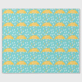 Raindrops Custom Shower Wrapping Paper Geschenkpapier (Flach)