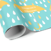 Raindrops Custom Shower Wrapping Paper Geschenkpapier (Rolleneckpunkt)