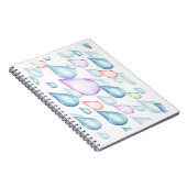 Raindrops Design Notebook Notizblock (Rechte Seite)