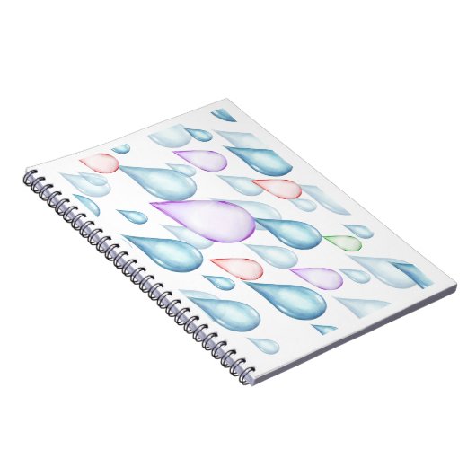 Raindrops Design Notebook Notizblock (Rechte Seite)