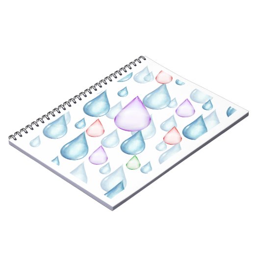 Raindrops Design Notebook Notizblock (Linke Seite)