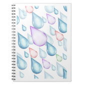 Raindrops Design Notebook Notizblock (Vorderseite)