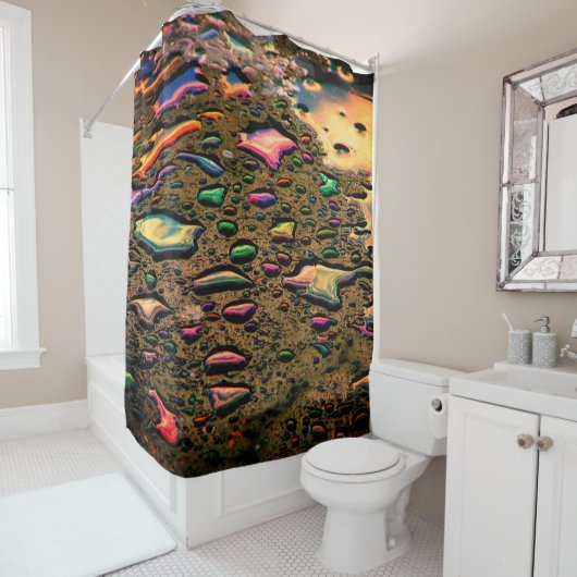 Raindrops Duschvorhang (Beispiel)