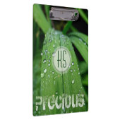 Raindrops Green Grass Business Clipboard Klemmbrett (Rechts)