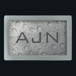 Raindrops Mit Monogramm Gurtkappe Rechteckige Gürtelschnalle<br><div class="desc">Passen Sie dieses mit Monogramm Gurtschnürchen an,  indem Sie die Initialen an Ihre Bedürfnisse anpassen. Das Design stammt aus der Originalkunst.</div>