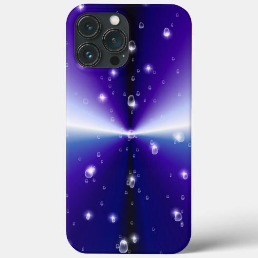 Raindrops mit Sternen auf Lila blauen Regenbogen Case-Mate iPhone Hülle (Rückseite)