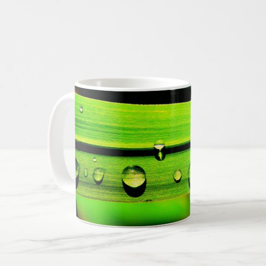 Raindrops on Grass Kaffeetasse (Vorderseite Links)