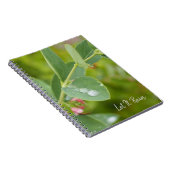 Raindrops on Green Leaves Photo Spiral Notebook Notizblock (Rechte Seite)