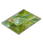 Raindrops on Green Leaves Photo Spiral Notebook Notizblock (Linke Seite)