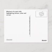 Raindrops, rosa Frühlingshuppe Abstraktes Makro-Fo Postkarte (Rückseite)