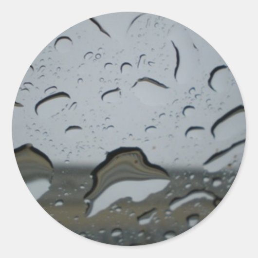 Raindrops Runder Aufkleber (Vorderseite)