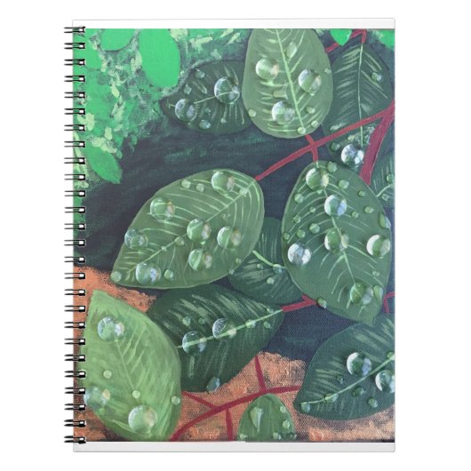 "Raindrops" SpiralNotebook Notizblock (Vorderseite)