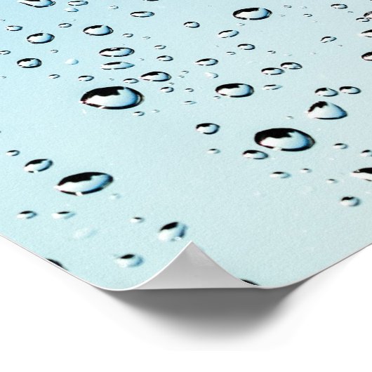 Raindrops Texture Poster (Ecke)