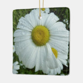 Raindrops über Daisy I Wildblume Floral Keramikornament (Links)